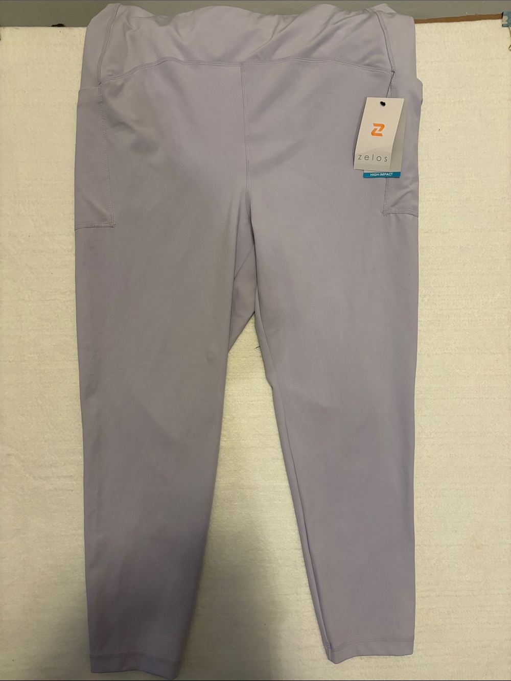 ZELOS Lavender High-Impact Active Leggings